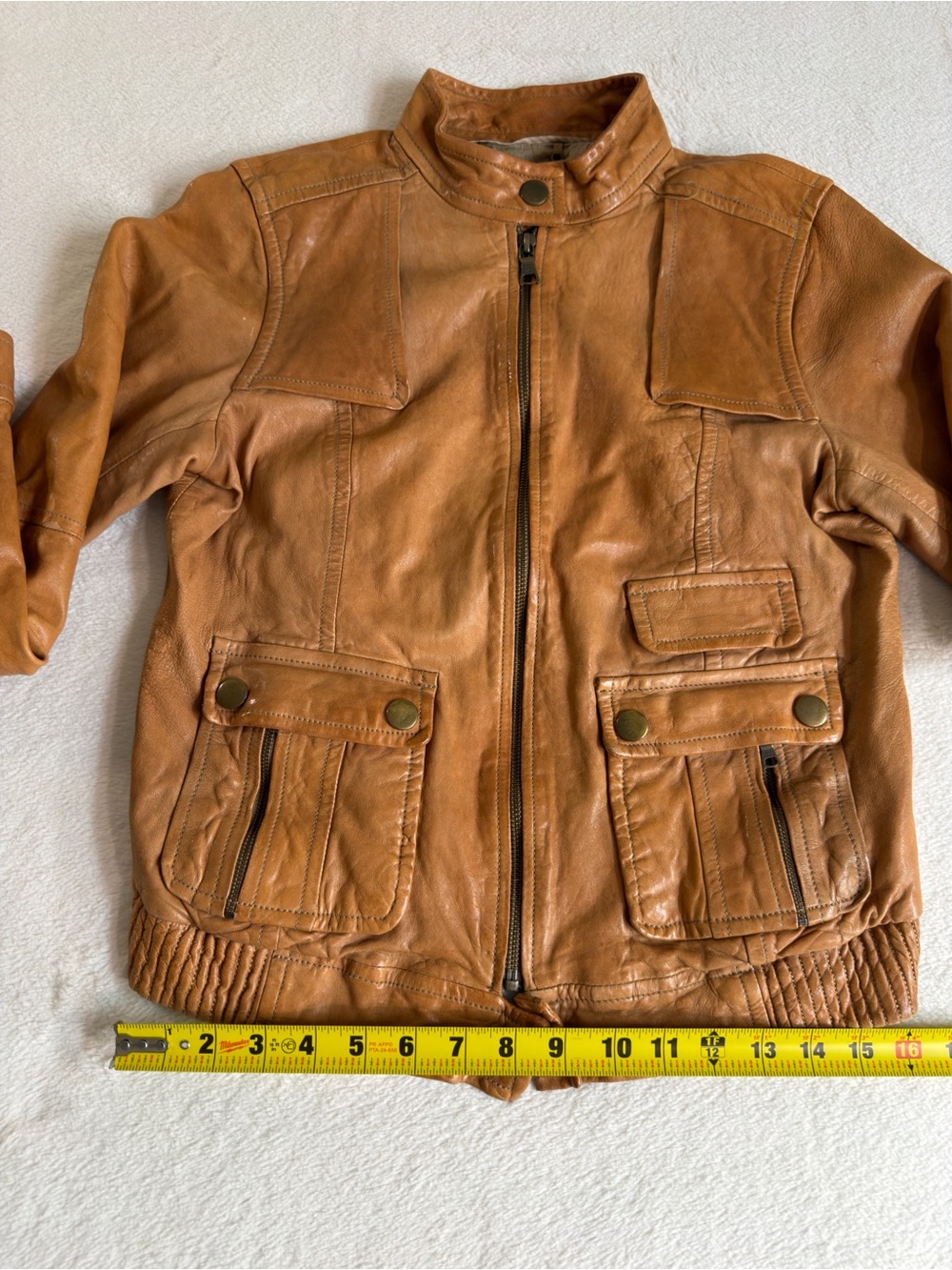 Banana Republic Cognac Leather Jacket - Picture 6 of 16